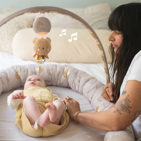 Taf Toys Little Explorer Hnízdo pro miminko s hrazdou Taf Toys Little Explorer Hnízdo pro miminko s hrazdou
