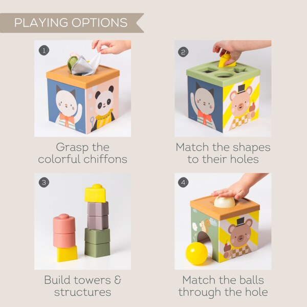 Taf Toys Play & Discover Box s aktivitami Taf Toys Play & Discover Box s aktivitami