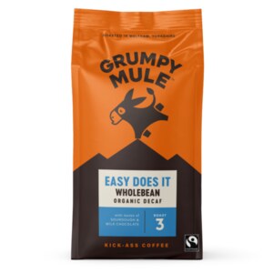 Grumpy Mule BIO Zrnková káva bez kofeinu 200 g Grumpy Mule BIO Zrnková káva bez kofeinu 200 g