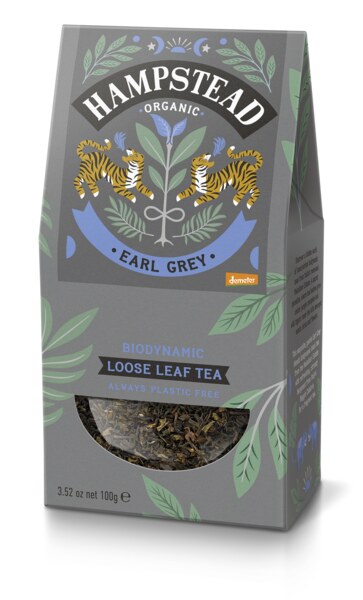 Hampstead Tea BIO černý sypaný čaj s bergamotem Earl grey 100 g Hampstead Tea BIO černý sypaný čaj s bergamotem Earl grey 100 g