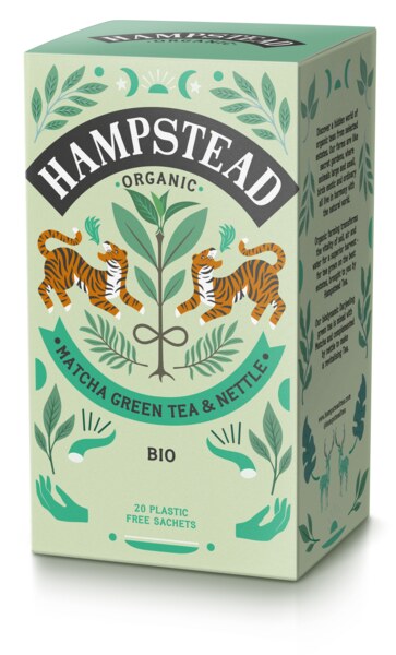 Hampstead Tea BIO zelený čaj Matcha a kopřiva 20 ks Hampstead Tea BIO zelený čaj Matcha a kopřiva 20 ks
