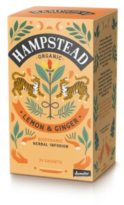 Hampstead Lemon & Ginger Tea BIO nálevové sáčky 20x1,5 g Hampstead Lemon & Ginger Tea BIO nálevové sáčky 20x1,5 g
