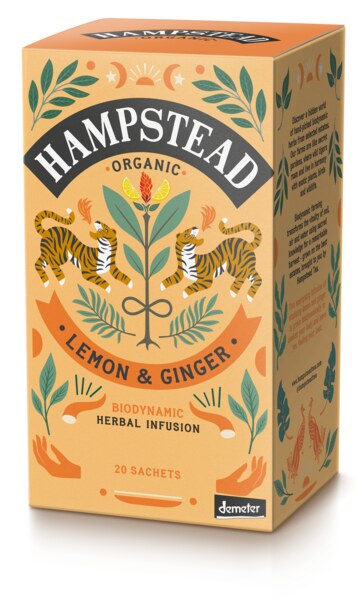 Hampstead Tea BIO citrónový čaj se zázvorem 20 ks Hampstead Tea BIO citrónový čaj se zázvorem 20 ks