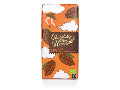 Chocolates From Heaven Hořká čokoláda 72% BIO 100 g Chocolates From Heaven Hořká čokoláda 72% BIO 100 g