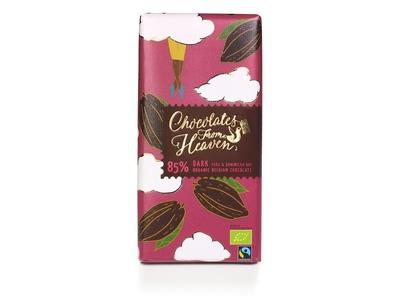 Chocolates From Heaven Hořká čokoláda 85% BIO 100 g Chocolates From Heaven Hořká čokoláda 85% BIO 100 g