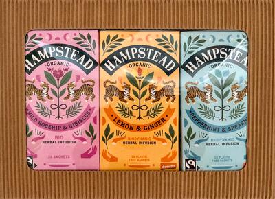 Hampstead Tea BIO dárkový balíček výběr bylinných čajů 3 x 20 ks Hampstead Tea BIO dárkový balíček výběr bylinných čajů 3 x 20 ks