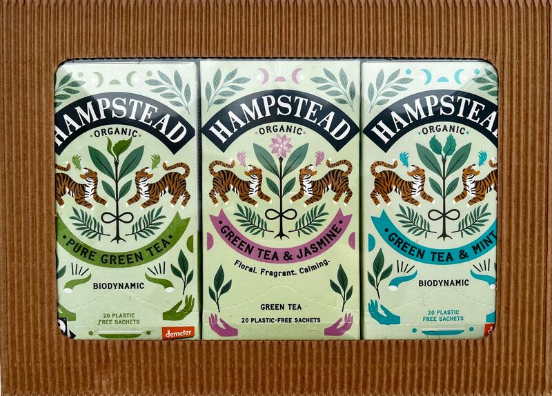 Hampstead Tea BIO dárkový balíček výběr zelených čajů 3 x 20 ks Hampstead Tea BIO dárkový balíček výběr zelených čajů 3 x 20 ks