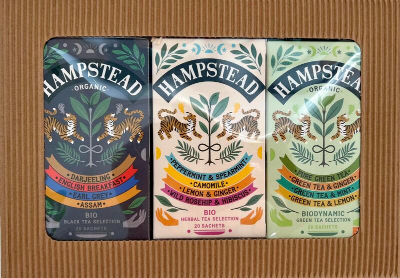Hampstead Tea BIO dárkový balíček selekcí bylinných, zelených a černých čajů 3 x 20 ks Hampstead Tea BIO dárkový balíček selekcí bylinných, zelených a černých čajů 3 x 20 ks