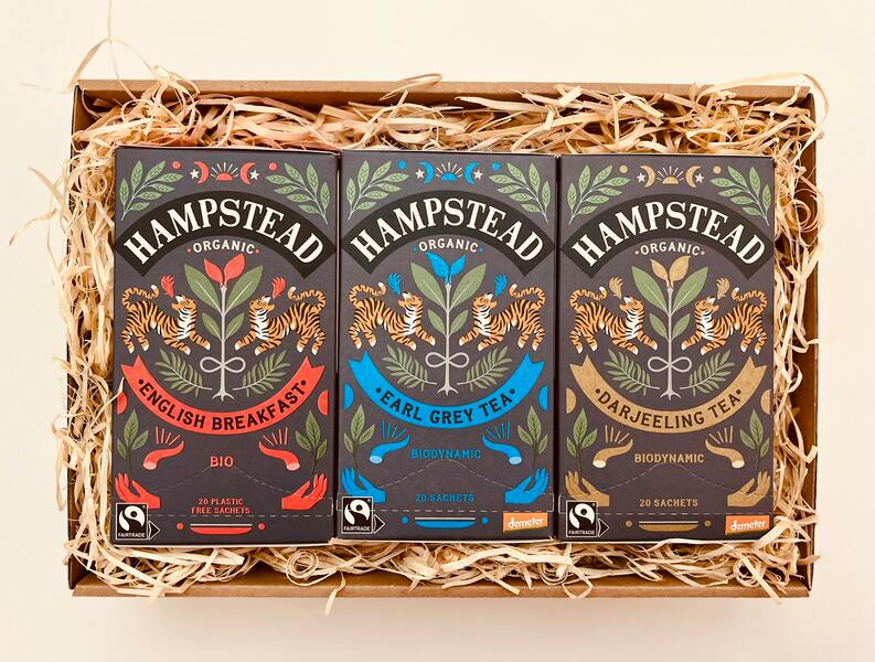 Hampstead Tea BIO dárkový balíček výběr černých čajů 3 x 20 ks Hampstead Tea BIO dárkový balíček výběr černých čajů 3 x 20 ks