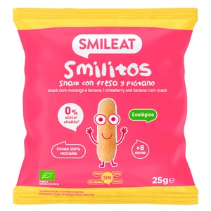 BIO kukuřičné křupky banán & jahoda s extra panenským olivovým olejem 25g BIO kukuřičné křupky banán & jahoda s extra panenským olivovým olejem 25g