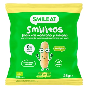 BIO kukuřičné křupky jablko & banán s extra panenským olivovým olejem 25g BIO kukuřičné křupky jablko & banán s extra panenským olivovým olejem 25g