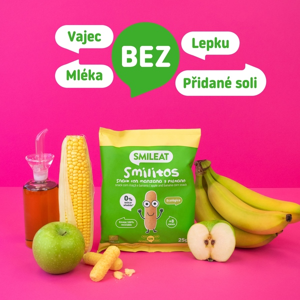 BIO kukuřičné křupky jablko & banán s extra panenským olivovým olejem 25g BIO kukuřičné křupky jablko & banán s extra panenským olivovým olejem 25g