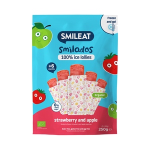BIO ovocné zmrzlinky k zamražení jahody & jablko 5 x 50g 6M+ 250g BIO ovocné zmrzlinky k zamražení jahody & jablko 5 x 50g 6M+ 250g