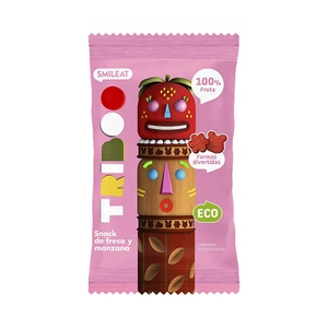 Smileat Ovocné bonbónky měkké Jablko a jahoda BIO 25 g Smileat Ovocné bonbónky měkké Jablko a jahoda BIO 25 g