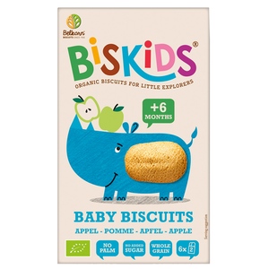 BISkids BIO měkké dětské sušenky s jablečnou šťávou bez přidaného cukru 6M+ 120g BISkids BIO měkké dětské sušenky s jablečnou šťávou bez přidaného cukru 6M+ 120g