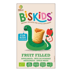 BISkids BIO měkké dětské sušenky s jablečným pyré bez přidaného cukru 33% ovoce 12M+ 120g BISkids BIO měkké dětské sušenky s jablečným pyré bez přidaného cukru 33% ovoce 12M+ 120g