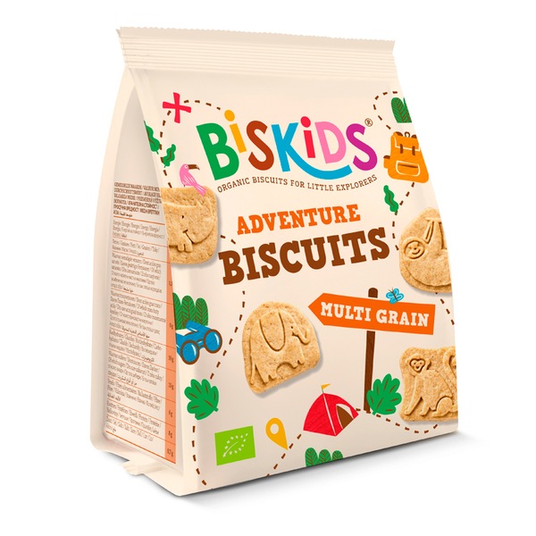 BISkids BIO Adventure dětské celozrnné sušenky bez přidaného cukru 100g