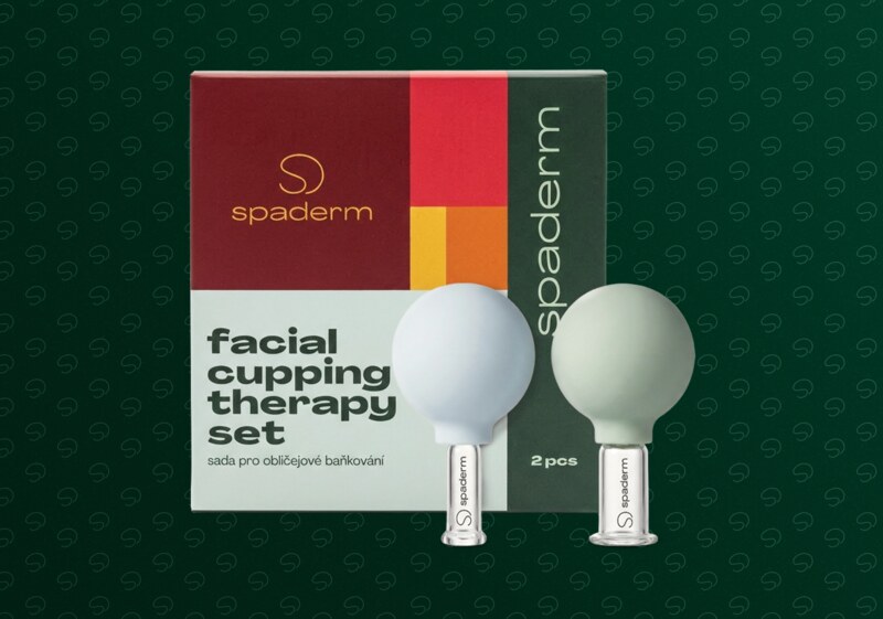 Spaderm Facial Cupping Therapy Sada skleněných baněk na obličej 2 ks
