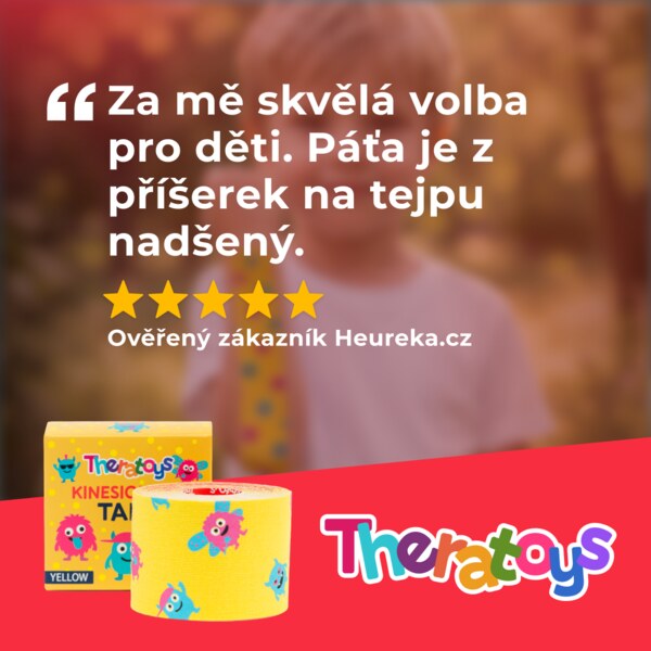 Theratoys Kineziologický tejp pro děti žlutý 5 cm x 5 m 1 ks