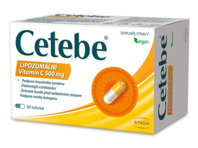 Cetebe Lipozomální Vitamin C 500 mg 60 tobolek
