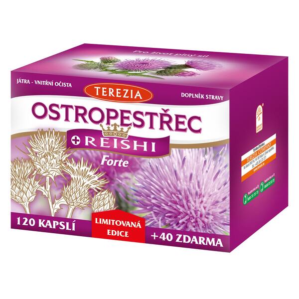 Terezia Ostropestřec + Reishi forte 120+40 tobolek