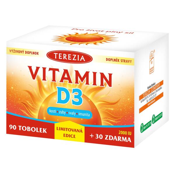 Terezia Vitamin D3 2000 IU 90+30 tobolek