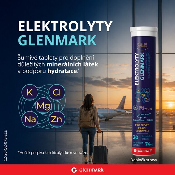 Elektrolyty Glenmark příchuť citrusů 20 šumivých tablet