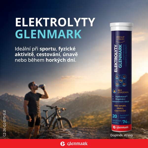 Elektrolyty Glenmark příchuť citrusů 20 šumivých tablet