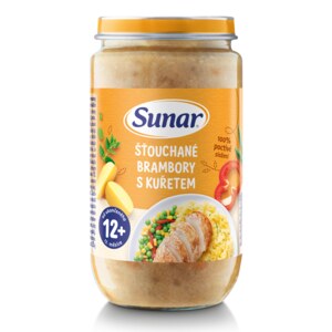 Sunar příkrm Šťouchané brambory s kuřetem 12m+ 235 g Sunar příkrm Šťouchané brambory s kuřetem 12m+ 235 g