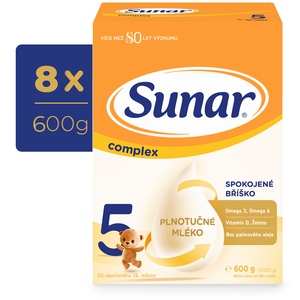 Sunar Complex 5 dětské mléko 8x600 g Sunar Complex 5 dětské mléko 8x600 g