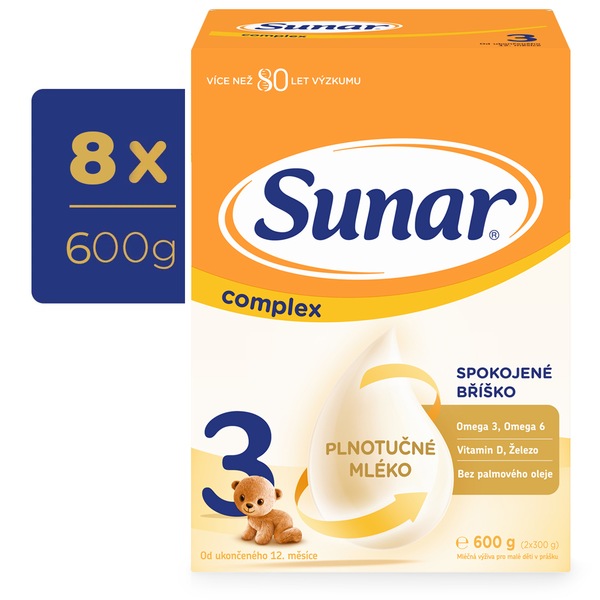 Sunar Complex 3 batolecí mléko 8x600 g