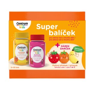 Centrum Kids Gummies multifruit 2x60 ks + dárek - přívěsek Centrum Kids Gummies multifruit 2x60 ks + dárek - přívěsek