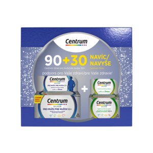 Centrum Silver muži 50+ 90 tablet + Centrum Silver 50+ 30 tablet Dárkové balení Centrum Silver muži 50+ 90 tablet + Centrum Silver 50+ 30 tablet Dárkové balení
