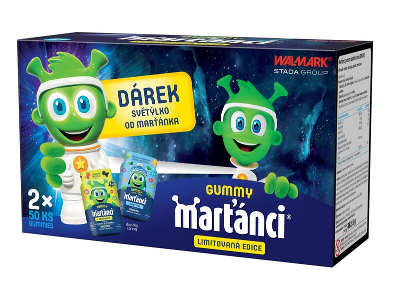 Marťánci Gummy 2x50 ks + dárek - světýlko 