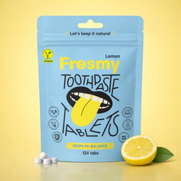 Fresmy Lemon zubní pasta v tabletách 124 kusů Fresmy Lemon zubní pasta v tabletách 124 kusů