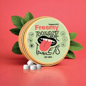 Fresmy Peppermint zubní pasta v tabletách 30 kusů
