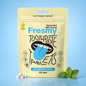 Fresmy Spearmint zubní pasta v tabletách 124 kusů