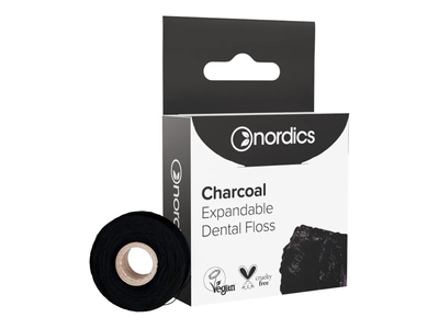 Nordics Floss Expandable Charcoal zubní nit 30 m 1 ks
