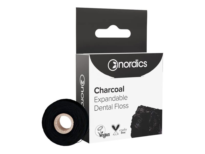 Nordics Floss Expandable Charcoal zubní nit 30 m 1 ks Nordics Floss Expandable Charcoal zubní nit 30 m 1 ks