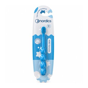 Nordics Premium Baby Soft 4080 zubní kartáček modrý 0-2 roky 1 ks Nordics Premium Baby Soft 4080 zubní kartáček modrý 0-2 roky 1 ks
