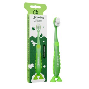 Nordics Premium Kids Dino Soft 6900 zubní kartáček zelený 1 ks Nordics Premium Kids Dino Soft 6900 zubní kartáček zelený 1 ks