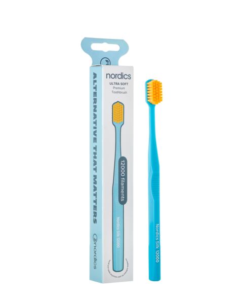 Nordics Premium Silk Ultra Soft 12000 zubní kartáček modrý 1 ks