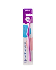 Nordics Premium Soft fialový jednosvazkový zubní kartáček 1 ks Nordics Premium Soft fialový jednosvazkový zubní kartáček 1 ks