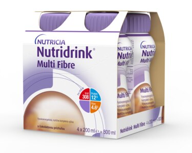 Nutridrink Multifibre nápoj s čokoládovou příchutí 4x200 ml
