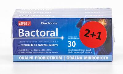 Favea Bactoral + vitamín D 30 tablet 2+1 Favea Bactoral + vitamín D 30 tablet 2+1