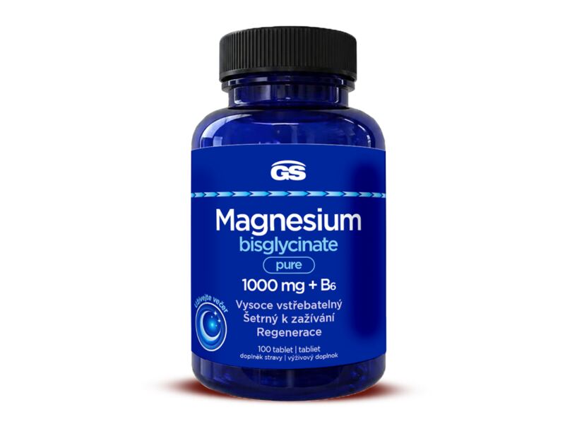 GS Magnesium Bisglycinát Pure 1000 mg + B6 110 tablet GS Magnesium Bisglycinát Pure 1000 mg + B6 110 tablet