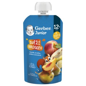 Gerber Junior Kapsička Svěží broskev 12m+ 110 g 