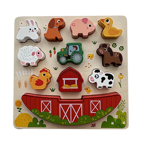 2Kids Toys Balanční puzzle farma 2v1 12 ks