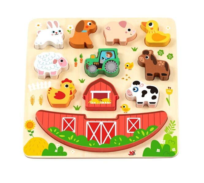 2Kids Toys Balanční puzzle farma 2v1 12 ks