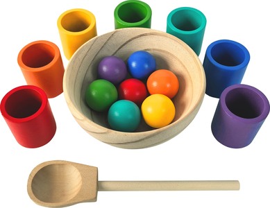 2Kids Toys Duhové kuličky a kalíšky 7 barev 16 ks 2Kids Toys Duhové kuličky a kalíšky 7 barev 16 ks